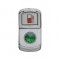 Chrome Plastic "Fuel" Rocker Switch Cover W/ Diamond - Green