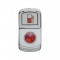 Chrome Plastic "Fuel" Rocker Switch Cover W/ Diamond - Red