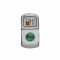 Chrome Plastic "Fuel Heat" Rocker Switch Cover W/ Diamond - Green