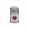 Chrome Plastic "Fuel Heat" Rocker Switch Cover W/ Diamond - Red