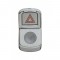 Chrome Plastic "Hazard" Rocker Switch Cover - Indented