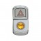 Chrome Plastic "Hazard" Rocker Switch Cover W/ Diamond - Amber