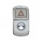 Chrome Plastic "Hazard" Rocker Switch Cover W/ Diamond - Clear
