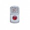 Chrome Plastic "Headlight" Rocker Switch Cover W/ Diamond - Red