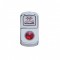 Chrome Plastic "Sleeper Light" Rocker Switch Cover W/ Diamond - Red