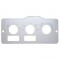 Stainless Steel Peterbilt A/C Heater Control Plate - 2 Square Holes