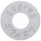 Stainless Steel Peterbilt Switch Plate - Engine Start (Round)