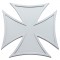 Chrome Plastic Iron Cross Accent