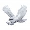 Chrome Plastic Flying Eagle Accent - Facing Left