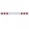 Stainless Steel 1 Piece Rear Light Bar W/ Six 10 Red Led 4" Light W/ Visor - Red Lens