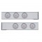 (2/Bulk) Chrome 2 Pcs. Rear Light Bar W/ Six 10 Led 4" Clear Lens Light W/ Visor - 4 Hole Flange Mount