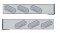 (2/Bulk) Chrome Rear Light Bar W/ Six 10 Red Led Slant Oval Reflector Light W/ Visor - Clear Lens