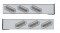 (2/Bulk) Stainless Steel 2 Pcs. Rear Light Bar W/ 6 Slanted 60 Led Oval Clear Lens Light W/ Visor - 4 Hole Flange Mount