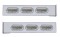 (2/Bulk) Stainless Steel 2 Pcs. Rear Light Bar W/ 6 Straight 60 Led Oval Clear Lens Light W/ Visor - 4 Hole Flange Mount
