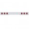 Chrome 1 Piece Rear Light Bar W/ Six 36 Red Led 4" Economy Light W/ Visor - Red Lens