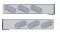 (2/Bulk) Stainless Steel 2 Pcs. Rear Light Bar W/ 6 Slanted 19 Led Oval Clear Lens Light W/ Visor - 4 Hole Flange Mount