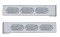 (2/Bulk) Chrome 2 Pcs. Rear Light Bar W/ 6 Straight 19 Led Oval Clear Lens Light W/ Visor - 4 Hole Flange Mount