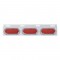 Stainless Steel Top Mud Flap Light Bracket W/ Three 19 Led Oval Light W/ Visor - Red Lens
