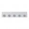 Stainless Steel Top Mud Flap Light Bracket W/ Five 9 Led 2" Reflector Light W/ Visor - Clear Lens