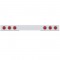 Chrome 1 Piece Rear Light Bar W/ Six 7 Red Led 4" Economy Light W/ Visor - Red Lens