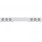 Chrome 1 Piece Rear Light Bar W/ Six 7 Red Led 4" Economy Light W/ Visor - Clear Lens