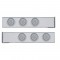 (2/Bulk) Chrome 2 Pcs. Rear Light Bar W/ Six 7 Led 4" Clear Lens Economy Light W/ Visor - 4 Hole Flange Mount