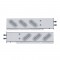 (2/Bulk) Stainless Steel Rear Light Bar With Six 12 Red Led Oval Clear Lens Light With Flat Bezel - 2" Bolt Pattern