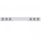 Chrome Rear Light Bar W/ Six 12 Red Led 4" Reflector Light W/ Bezel - Clear Lens