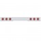 Stainless Steel Rear Light Bar W/ Six 12 Red Led 4" Reflector Light W/ Bezel - Red Lens