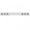 Stainless Steel Rear Light Bar W/ Six 12 Red Led 4" Reflector Light W/ Bezel - Clear Lens