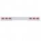 Stainless Steel 1 Piece Rear Light Bar W/ 6 Straight 60 Red Led Oval Light W/ Bezel - Red Lens