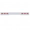 Stainless Steel 1 Piece Rear Light Bar W/ 6 Straight 12 Red Led Oval Reflector Light W/ Bezel - Red Lens