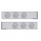 (2/Bulk) Chrome 2 Pcs. Rear Light Bar W/ Six 10 Led 4" Clear Lens Light W/ Bezel - 4 Hole Flange Mount