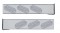 (2/Bulk) Chrome Rear Light Bar W/ Six 10 Red Led Slanted Oval Reflector Light W/ Bezel - Clear Lens