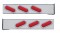(2/Bulk) Stainless Steel 2 Pcs. Rear Light Bar W/ 6 Slanted 60 Led Oval Red Lens Light W/ Bezel - 4 Hole Flange Mount