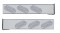 (2/Bulk) Stainless Steel Rear Light Bar W/ Six 10 Red Led Slanted Oval Reflector Light W/ Bezel - Clear Lens