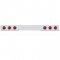 Chrome 1 Piece Rear Light Bar W/ Six 36 Red Led 4" Economy Light W/ Bezel - Red Lens