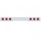 Stainless Steel 1 Piece Rear Light Bar W/ Six 36 Red Led 4" Economy Light W/ Bezel - Red Lens