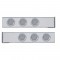 (2/Bulk) Chrome 2 Pcs. Rear Light Bar W/ Six 36 Led 4" Clear Lens Economy Light W/ Bezel - 4 Hole Flange Mount