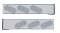 (2/Bulk) Stainless Steel 2 Pcs. Rear Light Bar W/ 6 Slanted 19 Red Led Oval Clear Lens Light W/ Bezel - 4 Hole Flange Mount