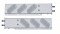 (2/Bulk) Stainless Steel Spring Loaded Rear Lt Bar W/ 6 Slanted Down 19 Red Led Oval Clear Lens Lt W/ Bezel - 3 3/4" B.P.