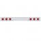 Chrome 1 Piece Rear Light Bar W/ Six 7 Red Led 4" Economy Light W/ Bezel - Red Lens