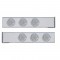 (2/Bulk) Chrome 2 Pcs. Rear Light Bar W/ Six 7 Led 4" Clear Lens Economy Light W/ Bezel - 4 Hole Flange Mount