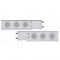 (2/Bulk) Chrome Spring Loaded Rear Light Bar W/ Six 7 Red Led 4" Clear Lens Light W/ Bezel - 3 3/4" Bolt Pattern