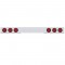 Chrome 1 Piece Rear Light Bar W/ Six 10 Red Led 4" Light W/ Grommet - Red Lens