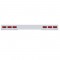 Stainless Steel 1 Piece Rear Light Bar W/ 6 Straight 60 Red Led Oval Light W/ Grommet - Red Lens