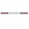Stainless Steel 1 Piece Rear Light Bar W/ 6 Straight 10 Red Led Oval Light W/ Grommet - Red Lens