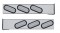 (2/Bulk) Stainless Steel Rear Light Bar W/ Six 10 Red Led Slanted Oval Reflector Light W/ Grommet - Clear Lens