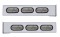 (2/Bulk) Stainless Steel 2 Pcs. Rear Light Bar W/ 6 Straight 60 Led Oval Clear Lens Light W/ Grommet - 4 Hole Flange Mount