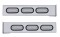 (2/Bulk) Stainless Steel Rear Light Bar W/ Six 10 Red Led Oval Reflector Light W/ Grommet - Clear Lens